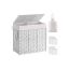 Laundry basket with lid and accessories, white