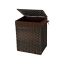 Laundry basket made of polyrattan, 90 L capacity, brown