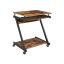 Desk on casters LCD811X01., brown/black