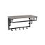 Wall-mounted clothes rack with shelf, gray/black