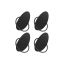 Set of 4 clothes hooks 5.5x7.3x8.5cm., black