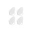 Set of 4 clothes hooks 5.5x7.3x8.5cm., white
