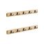 Set of 2 wall hangers 4.8x70x7cm., light brown/black