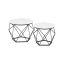 Set of 2 coffee tables, black/white
