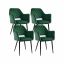 Set of 4 dining chairs with armrests