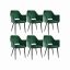 Set of 6 dining chairs with armrests