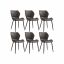 Set of 6 dining chairs with backrest