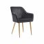 Upholstered dining chair with metal legs