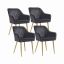 Set of 4 upholstered dining chairs