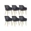 Set of 6 upholstered dining chairs