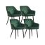 Dining chair set Velvet, green