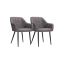 Set of 2 dining chairs, grey