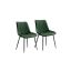 Bar stool set 60x50.1x88.6cm., black/green