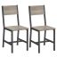 Set of 2 dining chairs 36x46.6x87.1cm, grey/black
