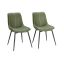 Set of 2 dining chairs 56x50.3x81cm., green/black