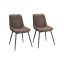 Set of 2 dining chairs 56x50.3x81cm., brown/black