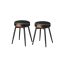 Set of 2 stools 48x48x48.2cm., black