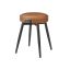 Stool 48x48x48.2cm., brown/black