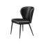 Set of 2 dining chairs 55x52x80.7cm., black