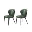 Set of 2 dining chairs 55x52x79cm., green/black