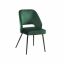 Set of 2 velvet dining chairs, green