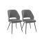 Dining chair set, 2 pcs, grey