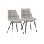 Dining chair set of 2, grey