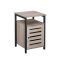 Stolik nocny LET062B02 40 x 40 x 60 cm, szary/czarny
