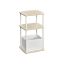 Coffee table 30x34x58cm., white/light brown