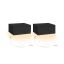 Set of 2 hanging bedside tables 35x40x18cm, black