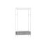 Clothes rack 40x90x180cm., white/gray