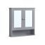 Bathroom wall cabinet with mirror 13x56.5x58.5cm., gray