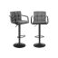 Bar stools, 2 pcs, dark grey
