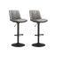 Bar stool set 44x48x112cm., black/gray
