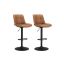 Bar stool set 44x48x112cm., black/brown