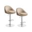 Bar stool set 52.5x50x108.5cm., cream/silver color