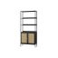 Shelf 30x76.4x174.7cm., black/light brown