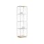 Shelf 43x43x158cm., white/light brown