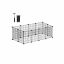 Small animal enclosure made of metal 123 x 63 x 41 cm, black