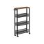 Small cabinet on casters LRC032B01, brown/black