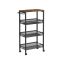 Kitchen trolley 22x45.4x77cm., black/brown