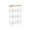 Kitchen trolley 22x45.4x77cm., white/light brown