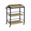 Kitchen cabinet 40x72x86cm., light brown/black