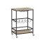 Kitchen shelf 40x60x82cm., light brown/black