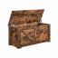 Seat with storage compartment, brown