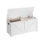 Shoe bench with storage space, matt white
