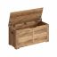 Shoe bench with storage box 40x100x46cm., light brown