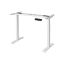 Height-adjustable electric desk frame with dual motor, white