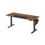 Electric height-adjustable desk 70x160x120cm., black/brown