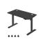 Height-adjustable electric desk with memory function 60 x 120 cm, black